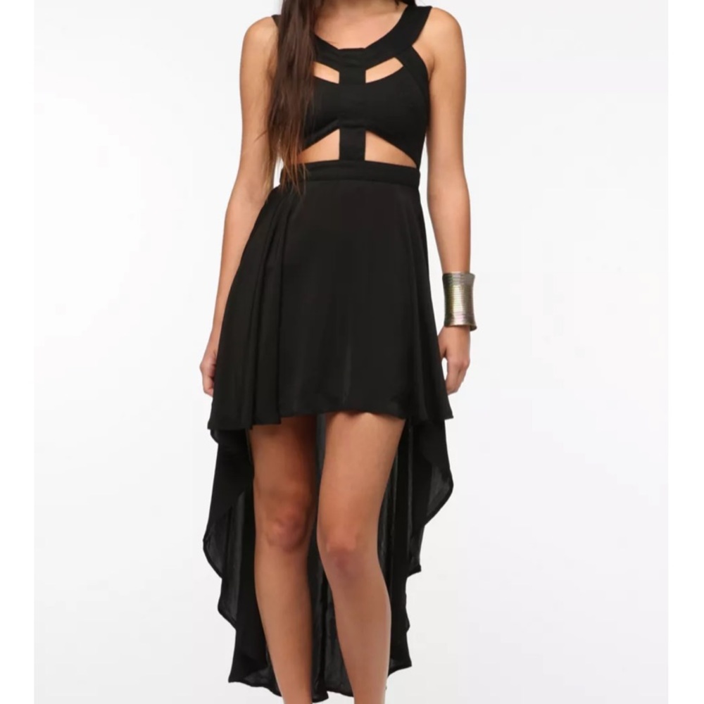 Reverse black cut out dress (L)